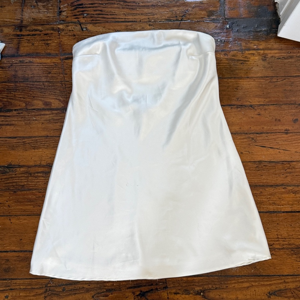 NWOT Wild Fable White Satin Dress